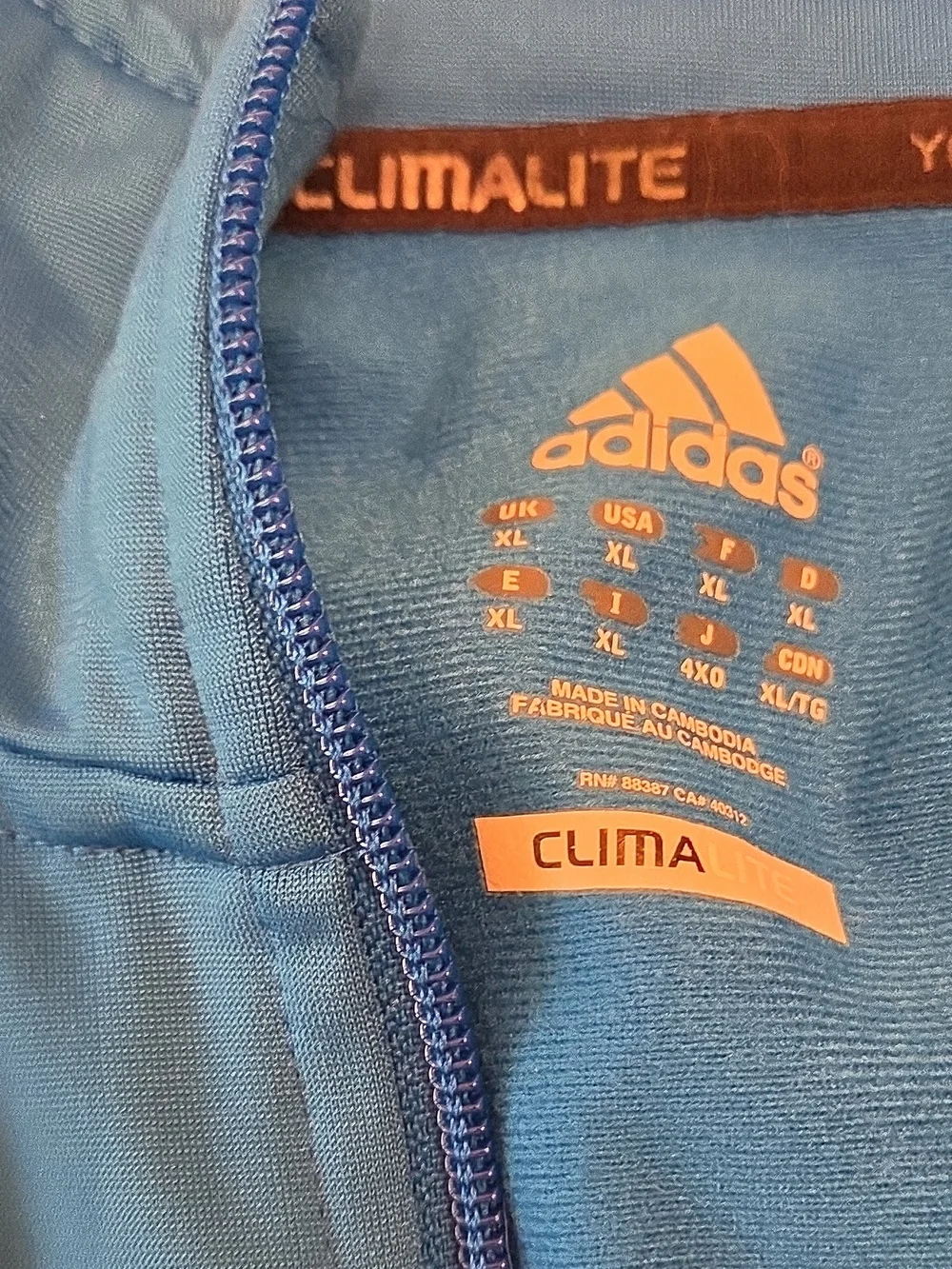 Adidas Mens Bright Blue Track Jacket with Silver Stripes